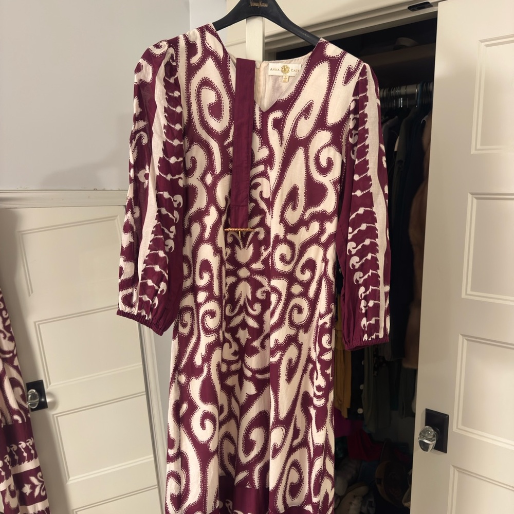 Anna Cate Mary Maxi in Plum White
